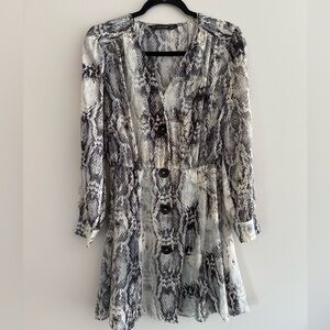Zara animal print mini dress